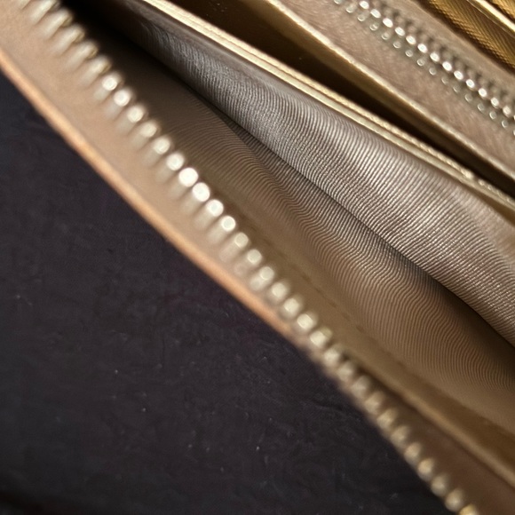 Prada Gold Saffiano Zip Wallet - Picture 11 of 13